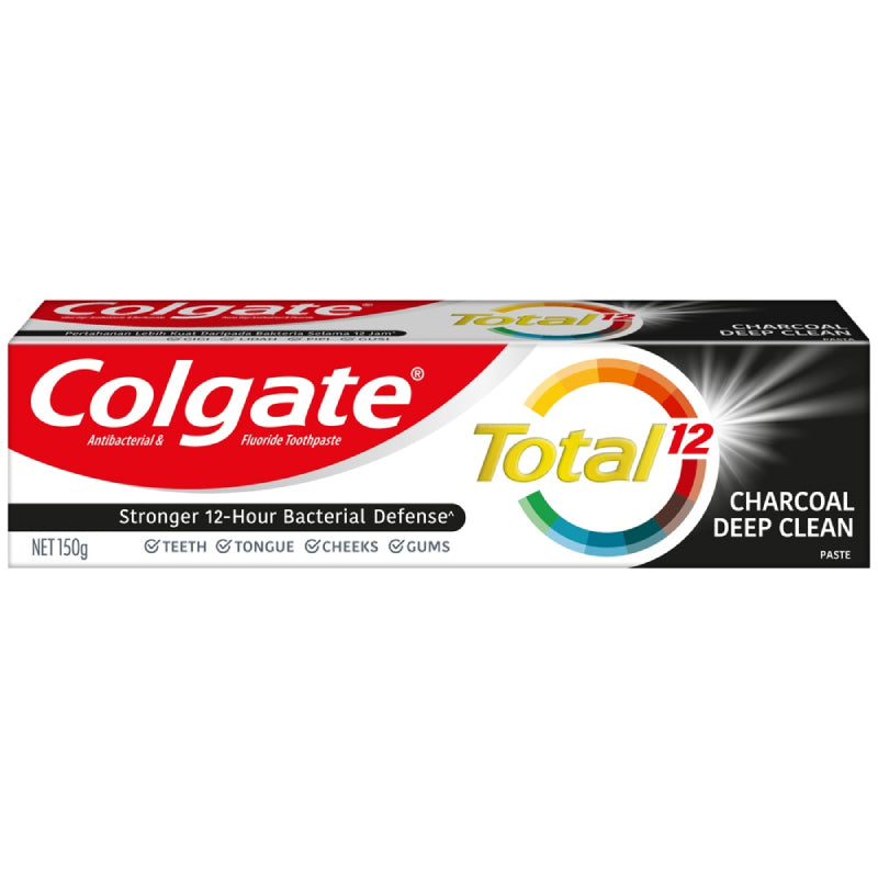 Colgate Total Charcoal Deep Clean Toothpaste 150g - DoctorOnCall Farmasi Online