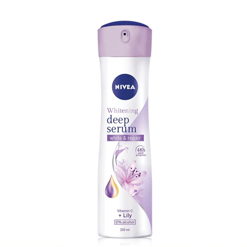 Nivea (Women) Whitening Deep Serum Lily Body Spray - 150mlx2 - DoctorOnCall Farmasi Online