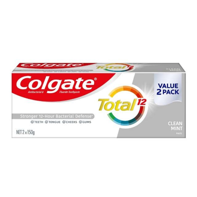 Colgate Total Clean Mint Toothpaste 150g x2 - DoctorOnCall Farmasi Online