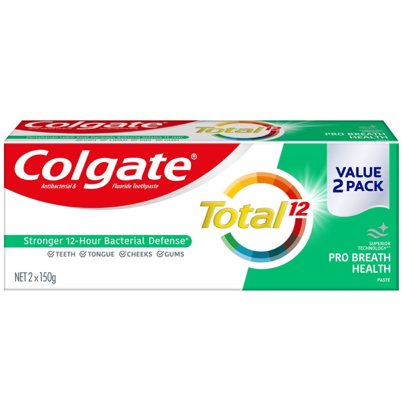 Colgate Total Pro Breath Health Toothpaste 150gx2 (Twin pack) - DoctorOnCall Farmasi Online