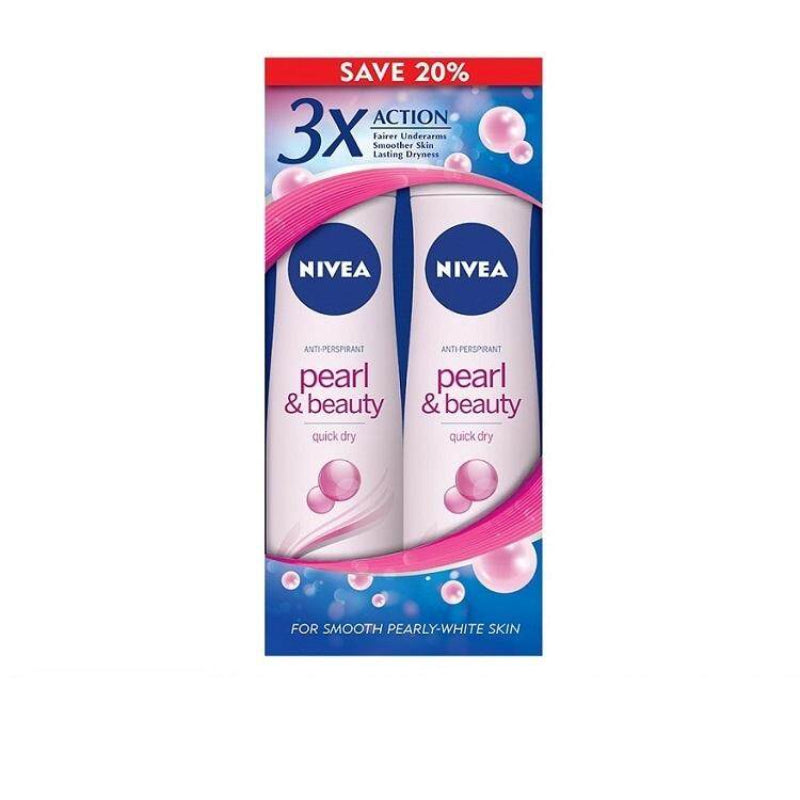 Nivea (Women) Pearl & Beauty Body Spray 150mlx2 - DoctorOnCall Online Pharmacy