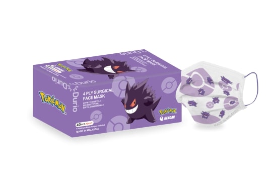 Durio 546A Pokemon Adult 4 Ply Surgical Face Mask 40s Gengar - DoctorOnCall Online Pharmacy