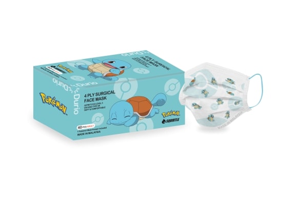 Durio 546A Pokemon Adult 4 Ply Surgical Face Mask 40s Bulbasaur - DoctorOnCall Online Pharmacy