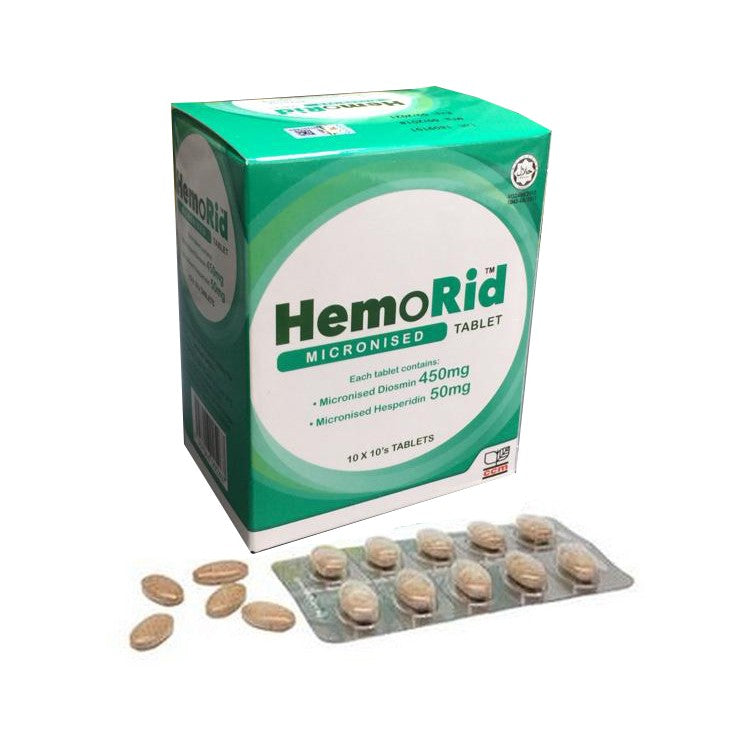 HemoRid Micronised Tablet - 10s (strip) - DoctorOnCall Farmasi Online