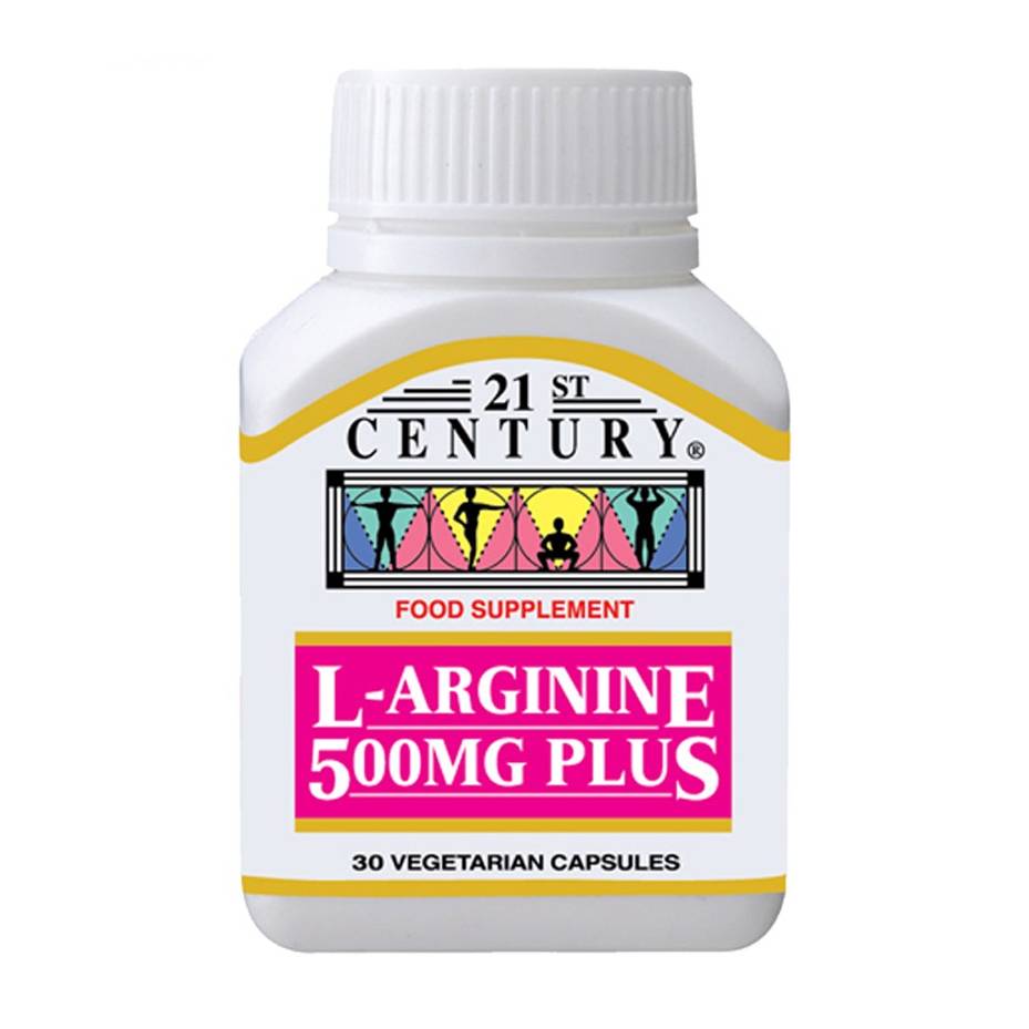 21st Century L-Arginine 500mg Plus Capsule 30s - DoctorOnCall Farmasi Online
