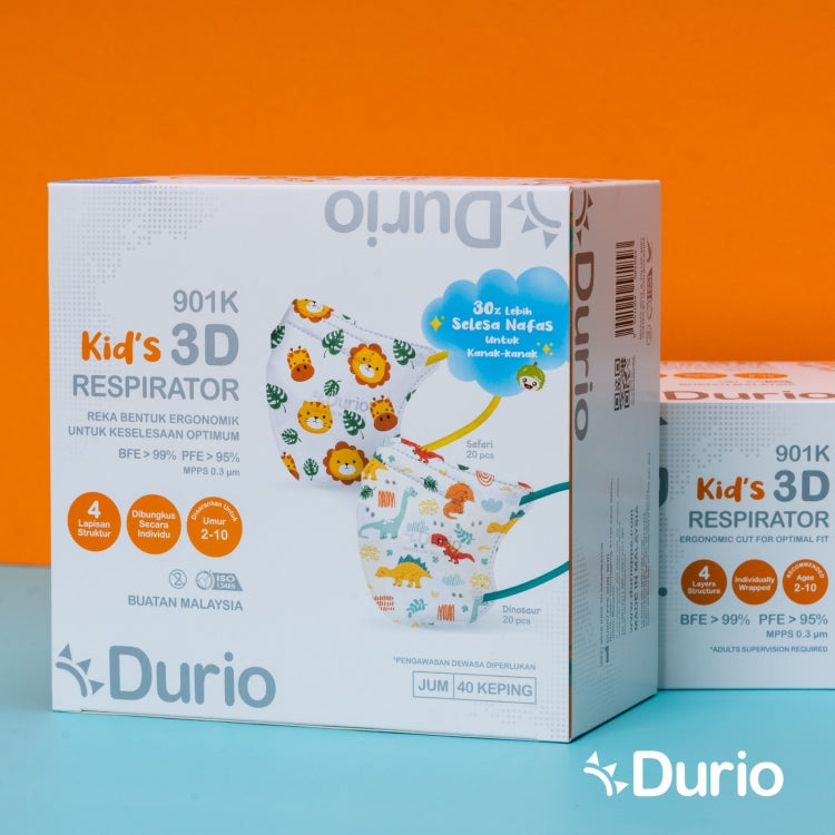 Durio 901K Kid's 3D Disposable Respirator 40s - DoctorOnCall Online Pharmacy