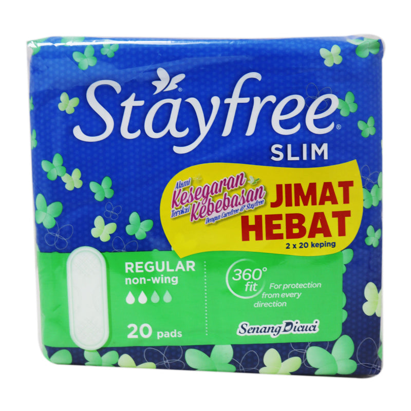 Stayfree Slim Non-Wings Pads 10s - DoctorOnCall Farmasi Online