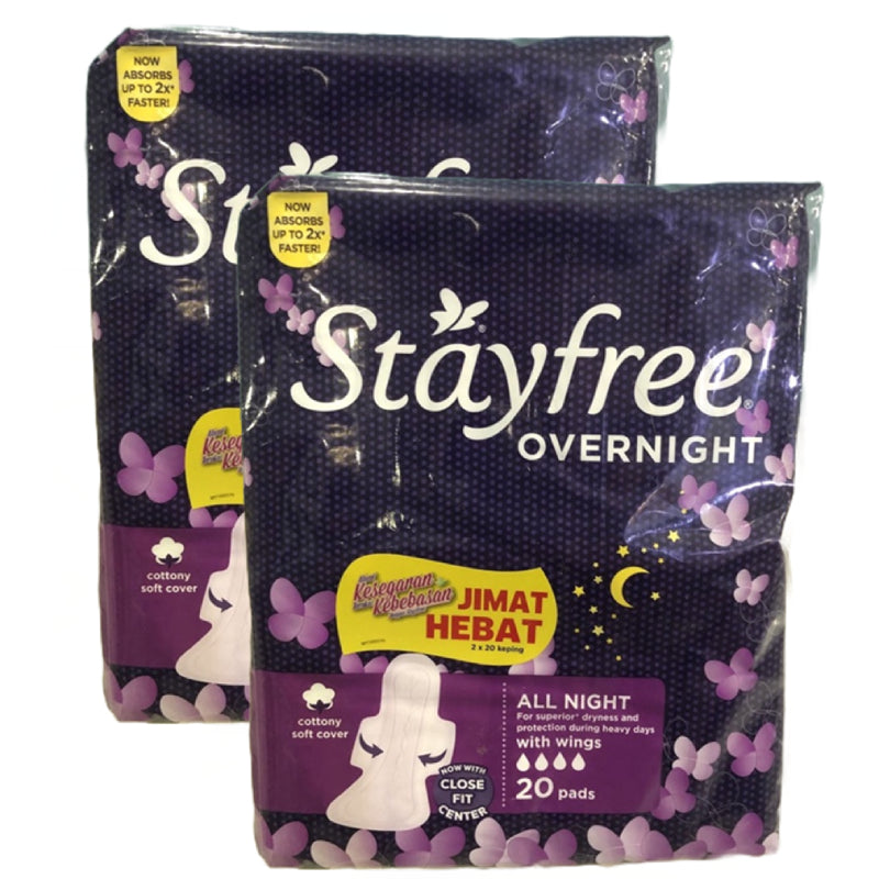 Stayfree Overnight With Wings Pads 20s - DoctorOnCall Farmasi Online