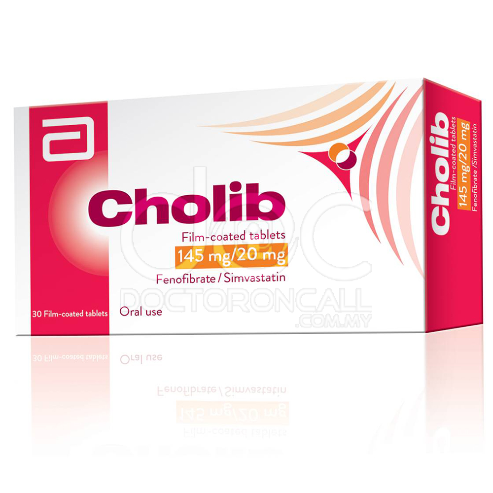 Cholib 145/20mg Tablet 30s - DoctorOnCall Farmasi Online
