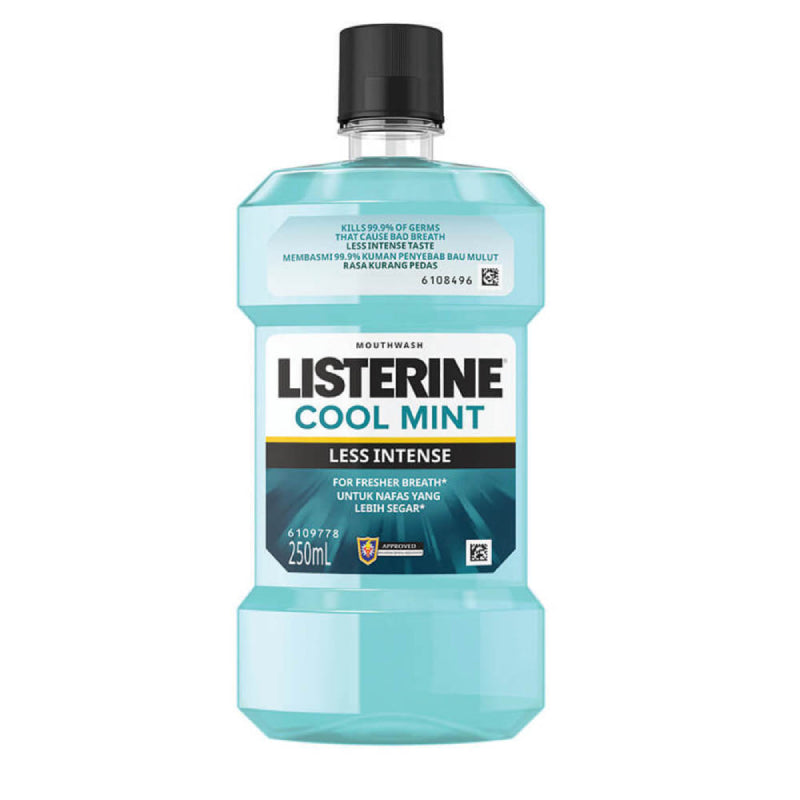 Listerine Cool Mint Less Intense Mouthwash - 250ml - DoctorOnCall Online Pharmacy