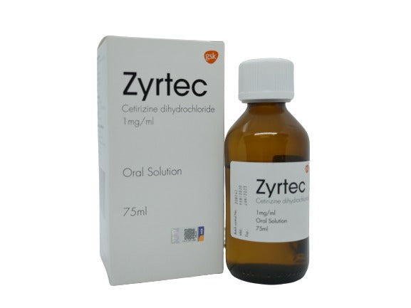 Zyrtec 1mg/ml Solution 75ml - DoctorOnCall Online Pharmacy