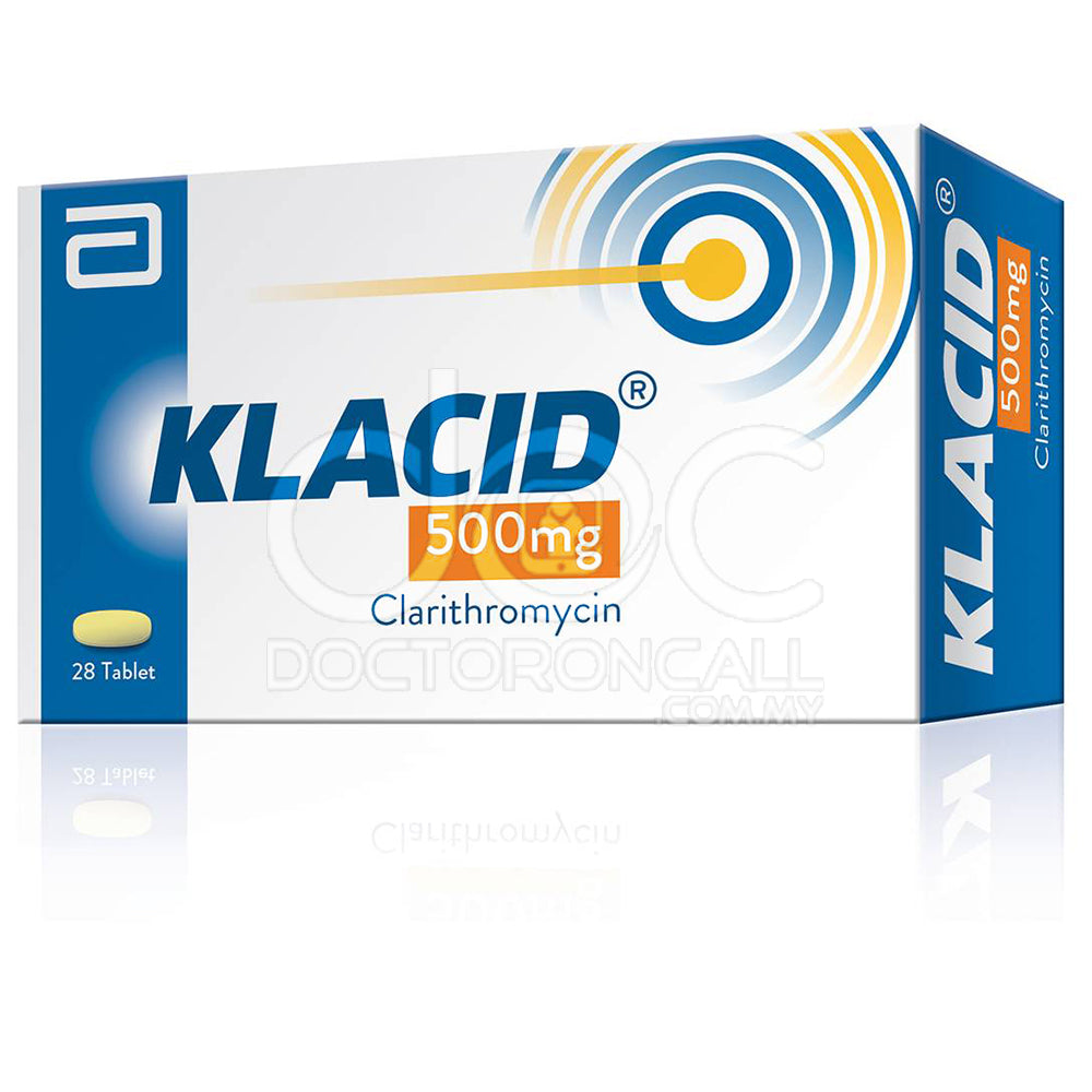 Klacid 500mg Tablet 28s - DoctorOnCall Online Pharmacy