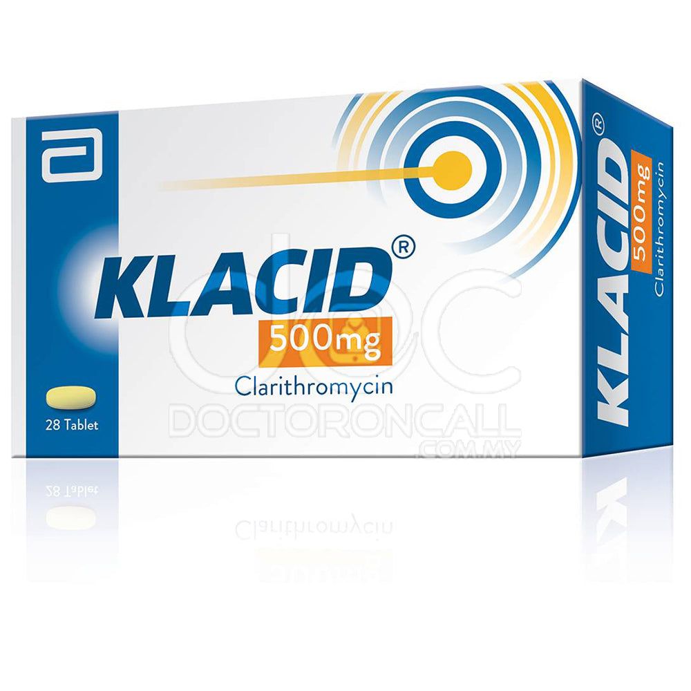 Klacid 500mg Tablet 28s - DoctorOnCall Farmasi Online
