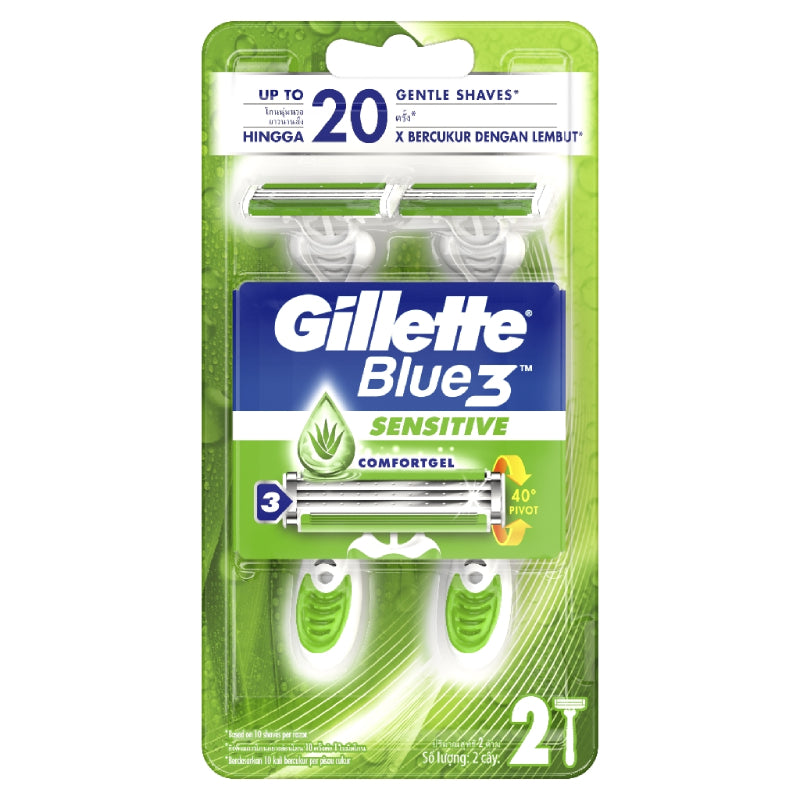 Gillette Blue3 Sensitive Razor 2s - DoctorOnCall Farmasi Online