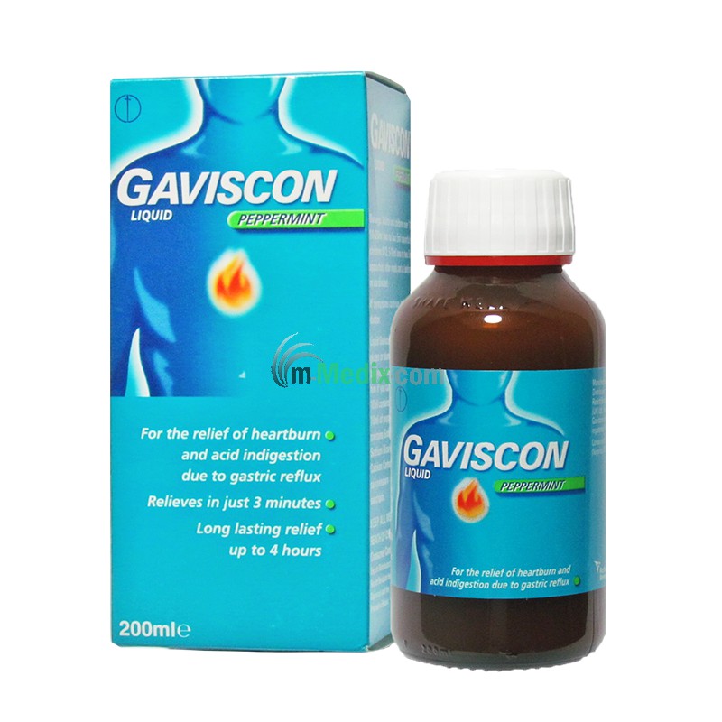 Gaviscon Peppermint Liquid 200ml - DoctorOnCall Online Pharmacy