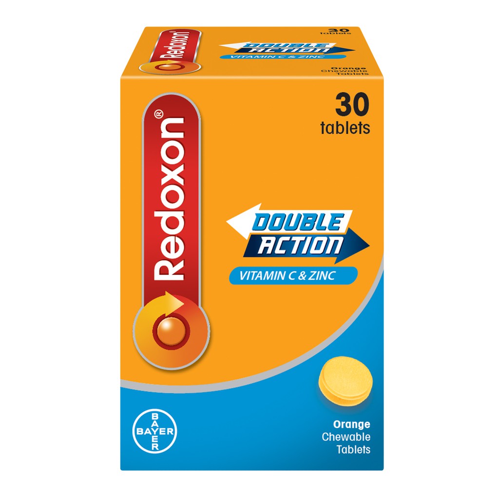 Redoxon Double Action Chewable C 500mg Tablet (Orange) 60s - DoctorOnCall Online Pharmacy