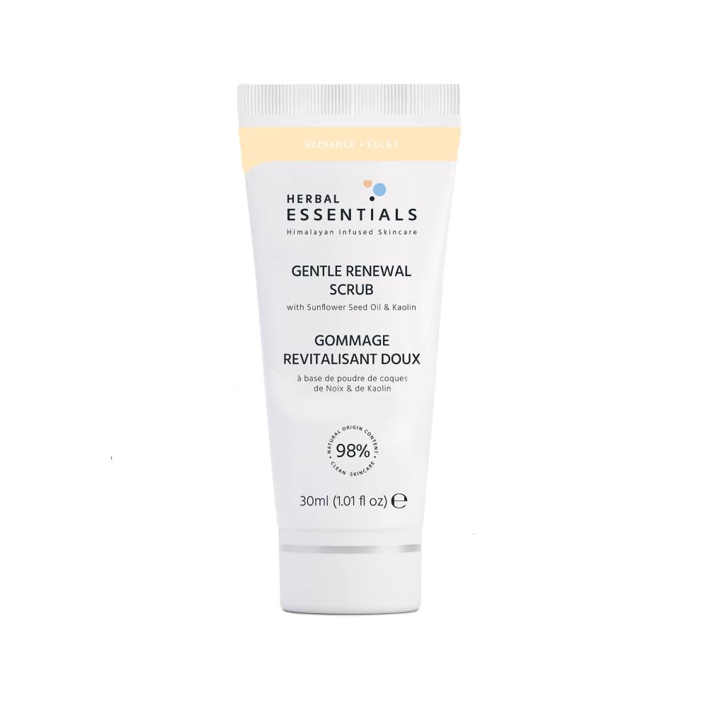 Herbal Essentials Gentle Renewal Scrub with Sunflower Seed Oil and Kaolin 30ml - DoctorOnCall Farmasi Online