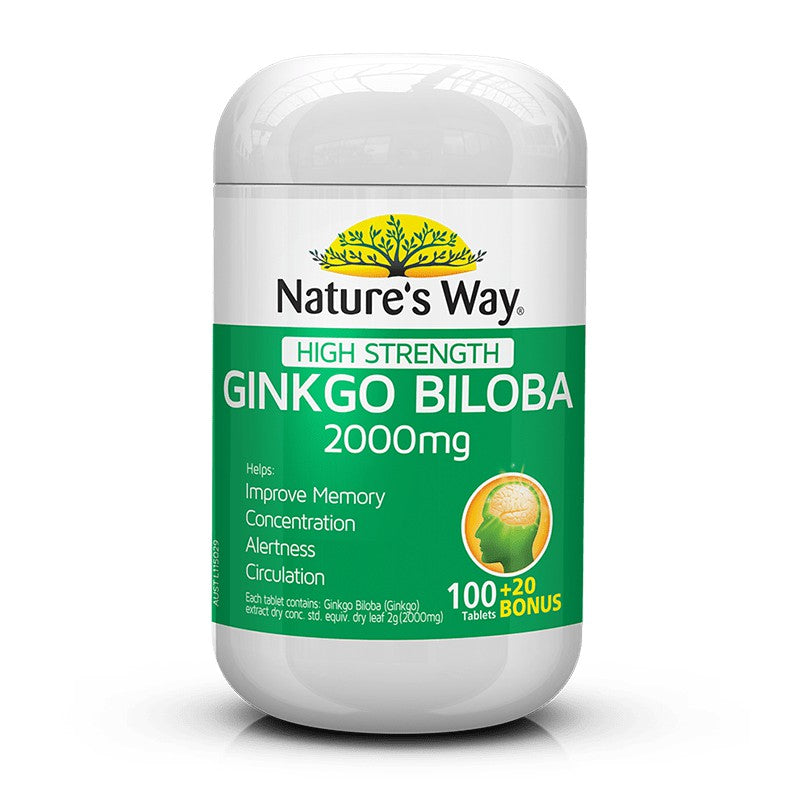 Nature's Way Ginkgo Biloba 2000mg Tablet 100s - DoctorOnCall Online Pharmacy