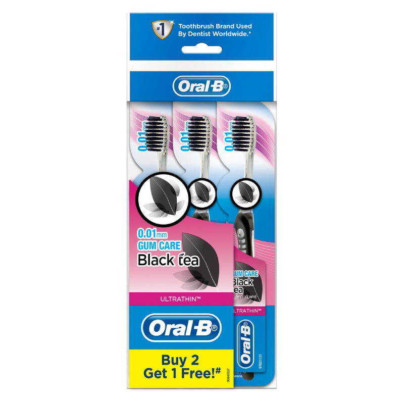 Oral B Ultra Thin Gum Care Black Tea Extra Soft Toothbrush 3s - DoctorOnCall Online Pharmacy