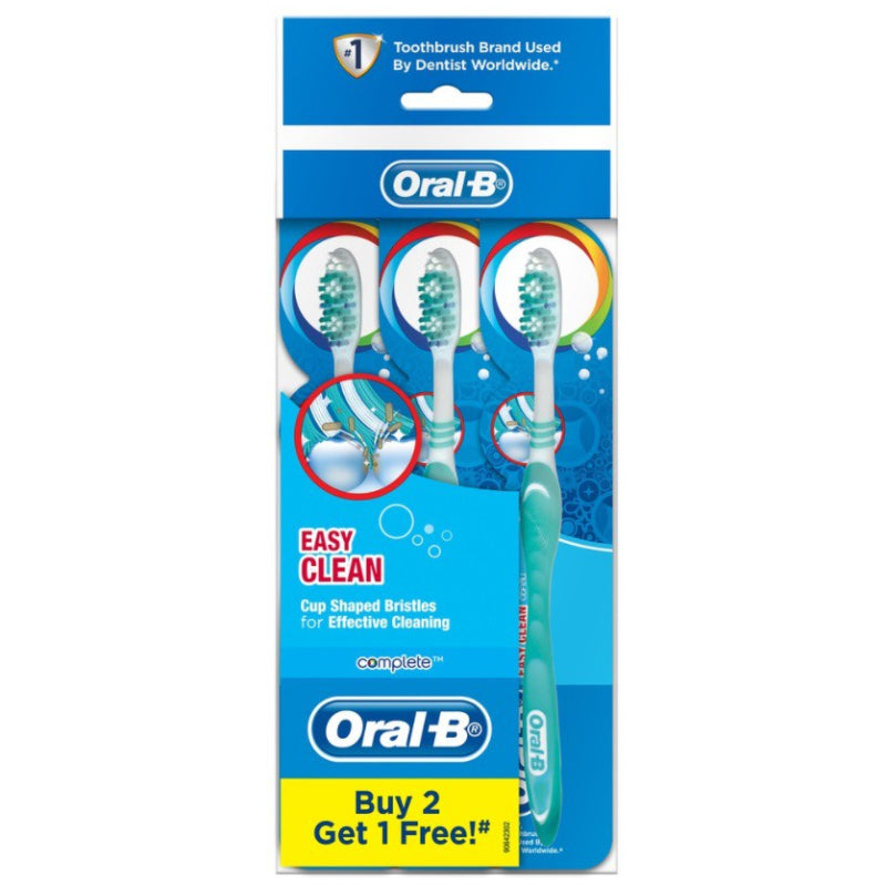 Oral B Complete Easy Clean Toothbrush (M) 3s - DoctorOnCall Farmasi Online