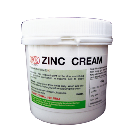 HOE Zinc Cream 450g - DoctorOnCall Online Pharmacy