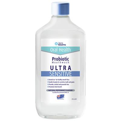 Henry Blooms Adult Ultra Sensitive Probiotic
Mouthwash 375ml - DoctorOnCall Online Pharmacy