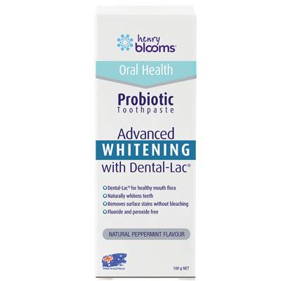 Henry Blooms Adult Whitening Probiotic Toothpaste 100g - DoctorOnCall Farmasi Online