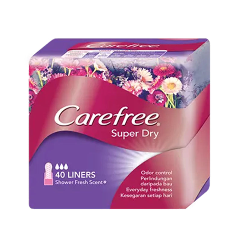 Carefree Super Dry Shower Fresh Scent Liner 20s - DoctorOnCall Farmasi Online