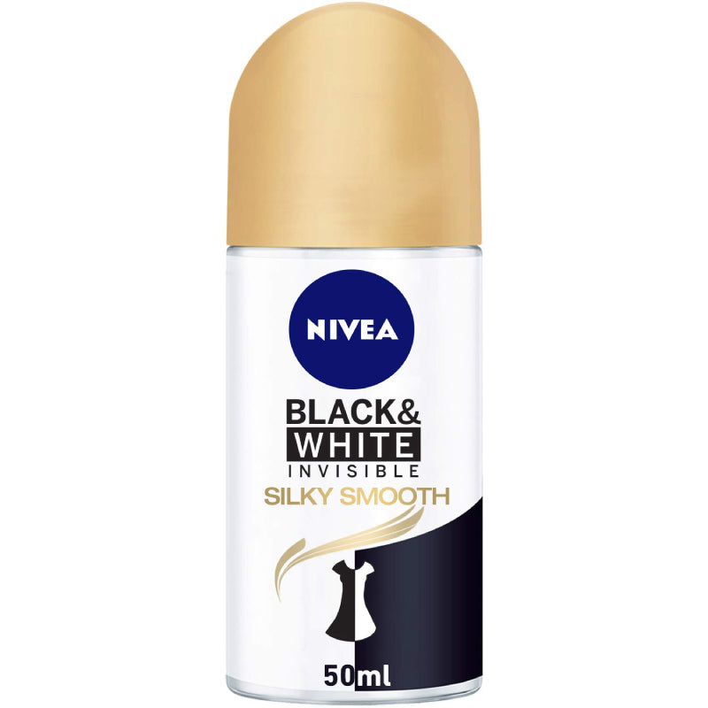 Nivea (Women) Black & White Invisible Silky Smooth Roll On 50mlx2 - DoctorOnCall Online Pharmacy