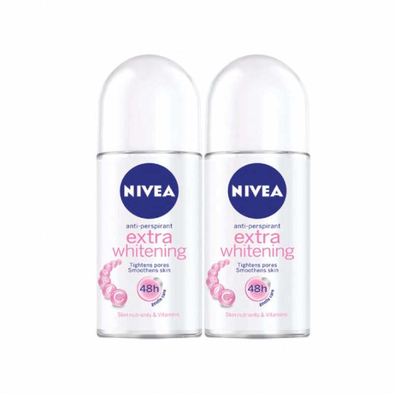 Nivea (Women) Extra Whitening Roll On 25ml - DoctorOnCall Farmasi Online