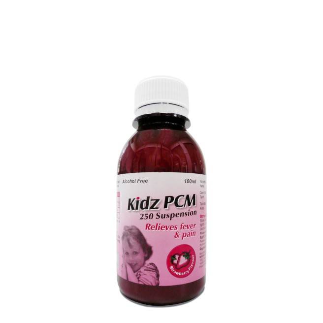 Kidz Paracetamol 250mg Suspension Strawberry 100ml - DoctorOnCall Online Pharmacy