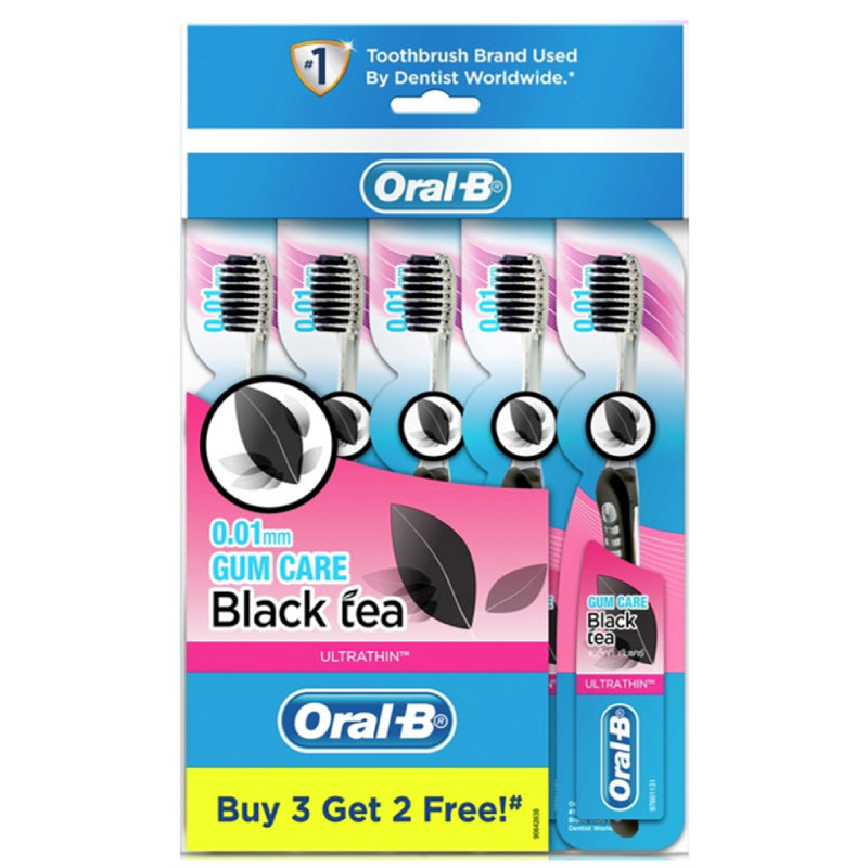 Oral B Ultra Thin Gum Care Black Tea Extra Soft Toothbrush 5s - DoctorOnCall Farmasi Online