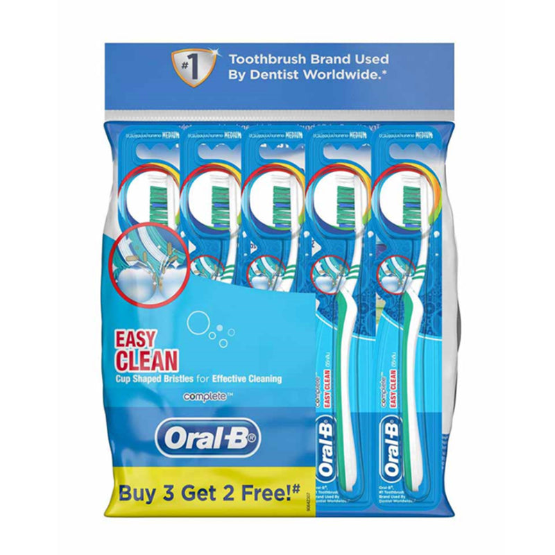 Oral B Complete Easy Clean Toothbrush (M) 5s - DoctorOnCall Online Pharmacy