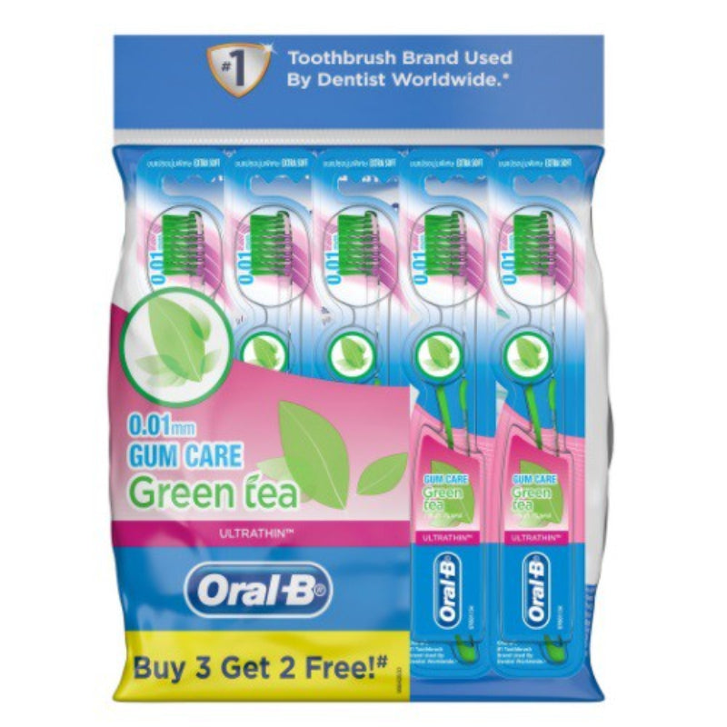 Oral B Ultra Thin Gum Care Green Tea Extra Soft Toothbrush 5s - DoctorOnCall Online Pharmacy