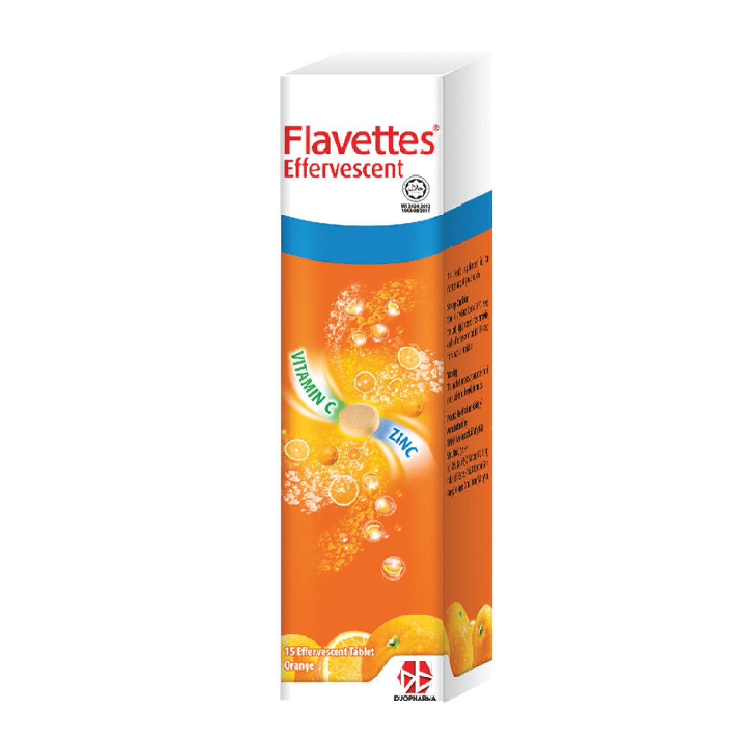 Flavettes Vitamin C + Zinc Effervescent Tablet 30s - DoctorOnCall Online Pharmacy