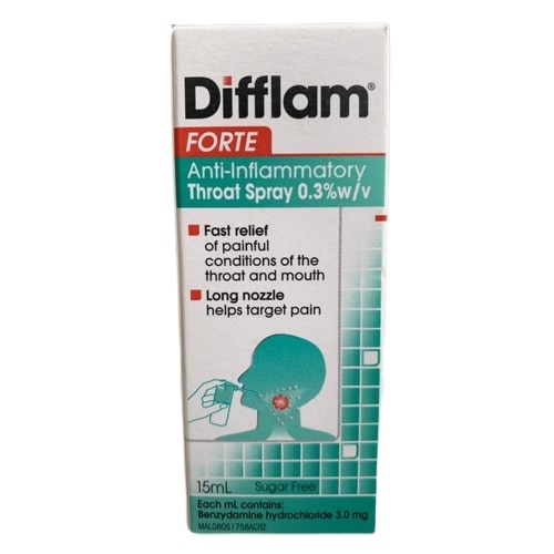 Difflam 0.3% Forte Throat Spray-Ada rasa tersekat di tekak dan tosil kiri kembali bernanah