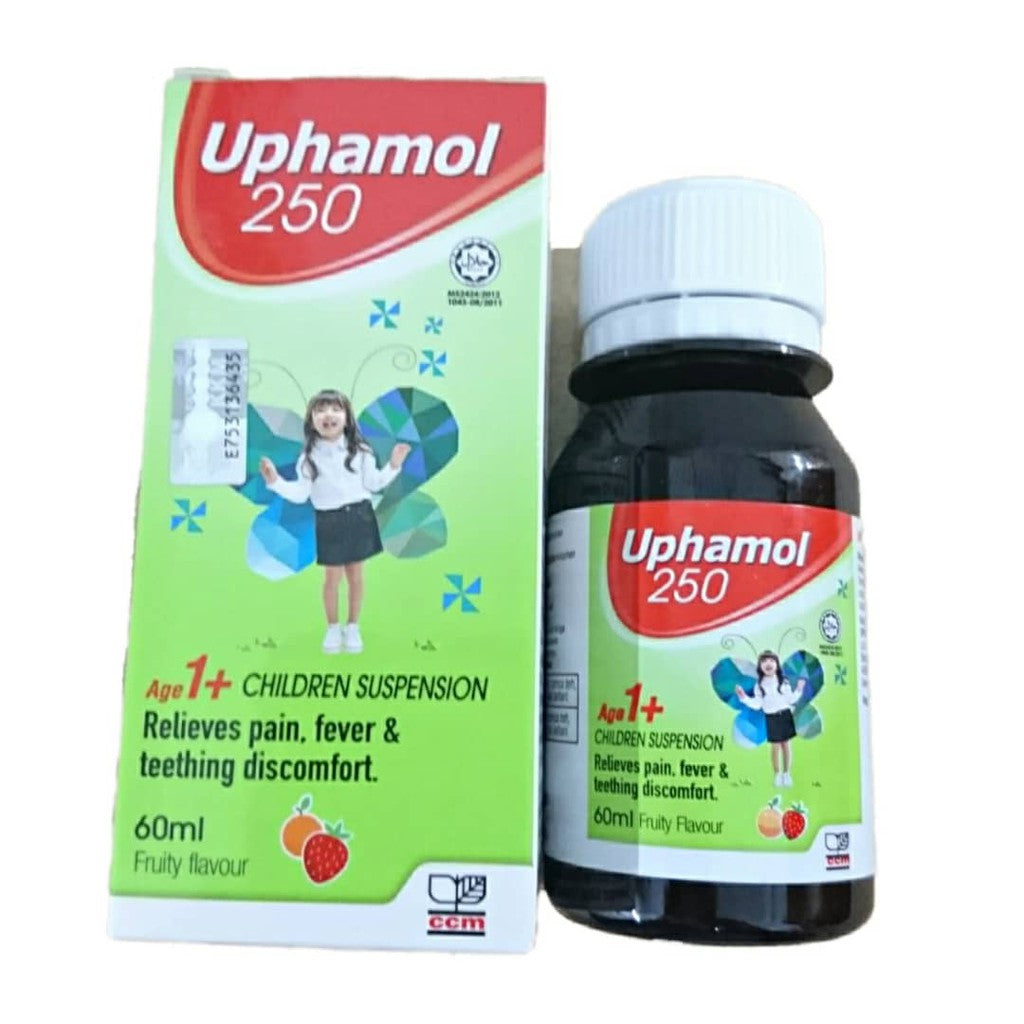 Uphamol Suspension 250mg Fruity 60ml - DoctorOnCall Farmasi Online