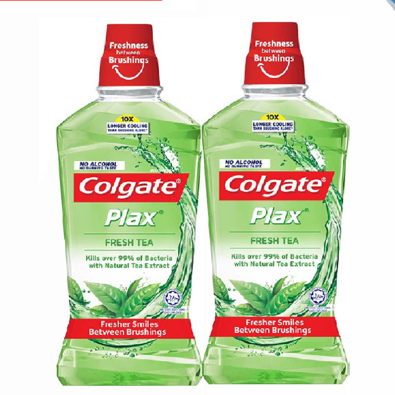 Colgate Plax Fresh Tea Mouthwash 750ml x2 - DoctorOnCall Farmasi Online