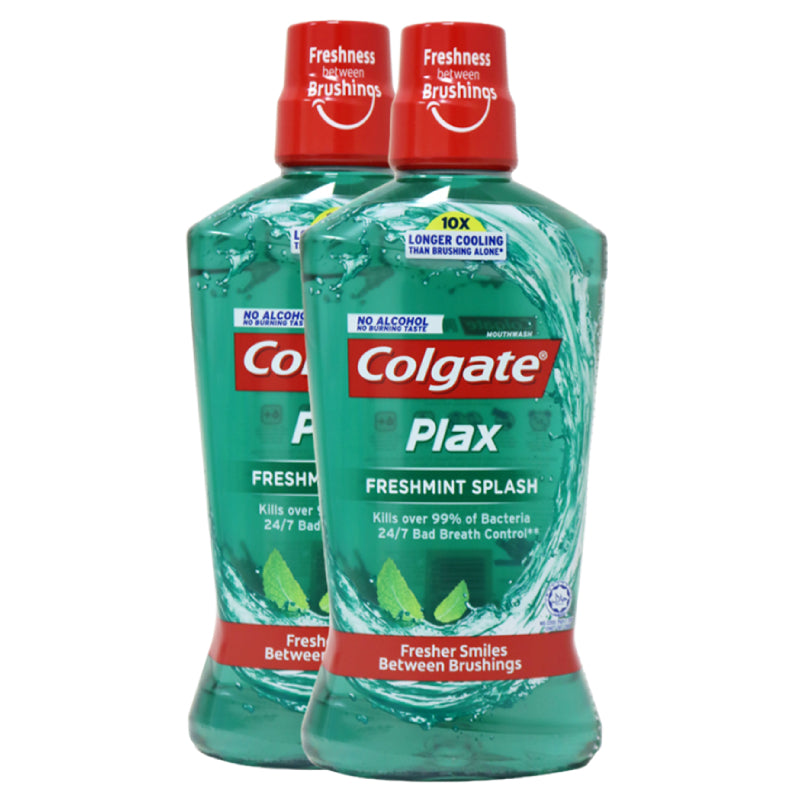 Colgate Plax Fresh Mint Mouthwash - 750ml x2 - DoctorOnCall Online Pharmacy