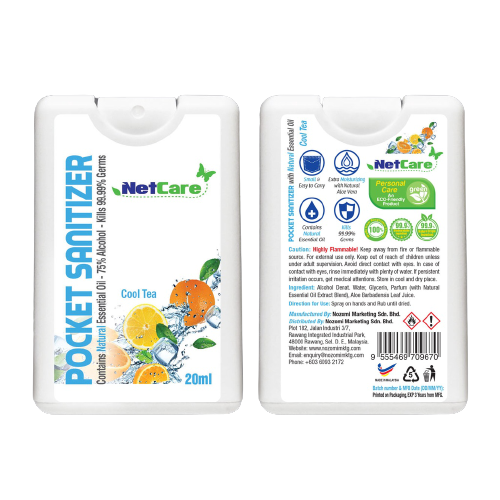 Netcare Pocket Hand Sanitizer Spray 20ml Yuzu - DoctorOnCall Farmasi Online