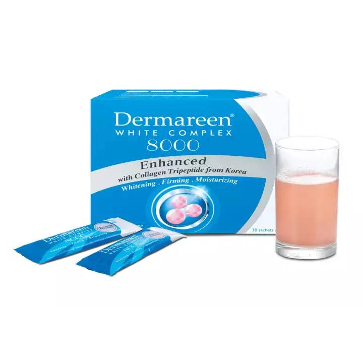 Enhanced Dermareen White Complex 8000 Sachet 20s x2 + FOC 5s - DoctorOnCall Farmasi Online