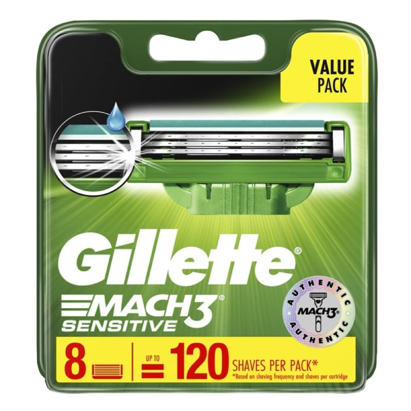 Gillette Mach3 Sensitive 8 Cartridges - 8s - DoctorOnCall Online Pharmacy