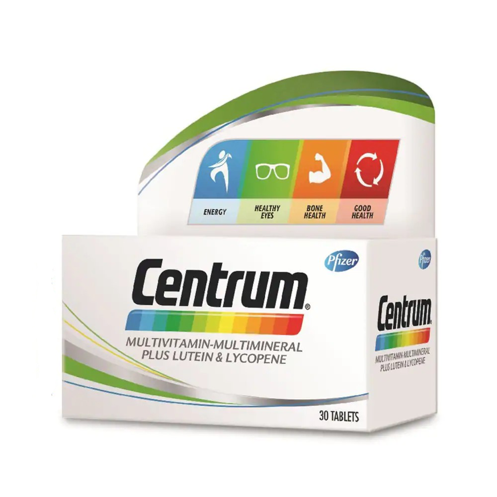 Centrum Multivitamin-Multimineral Plus Lutein and Lycopene Tablet 30s - DoctorOnCall Farmasi Online