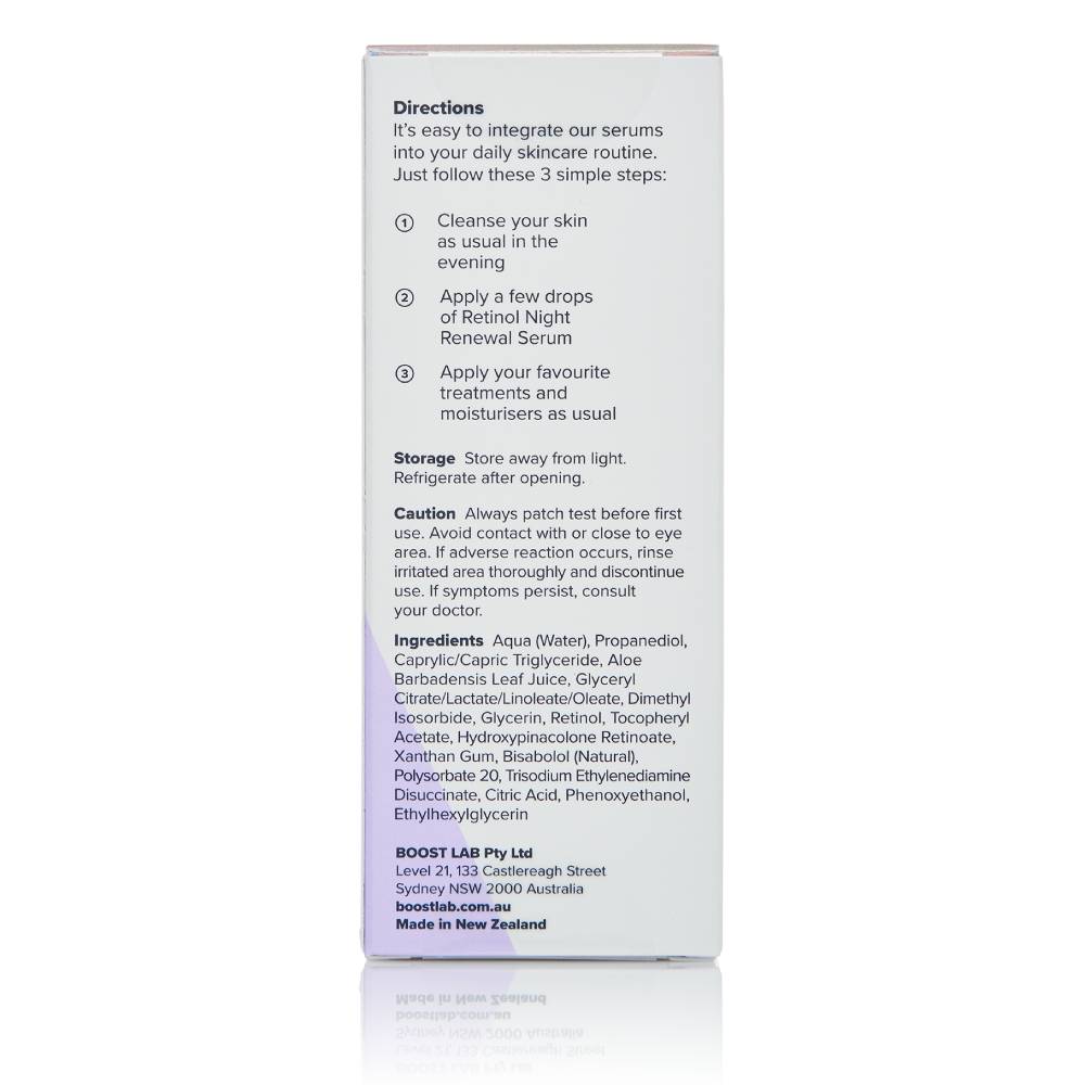 Buy Boost Lab Retinol Night Renewal Serum 30ml - DoctorOnCall