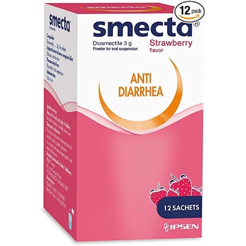 Smecta Anti-Diarrheal (Strawberry) 12 Sachets - DoctorOnCall Farmasi Online