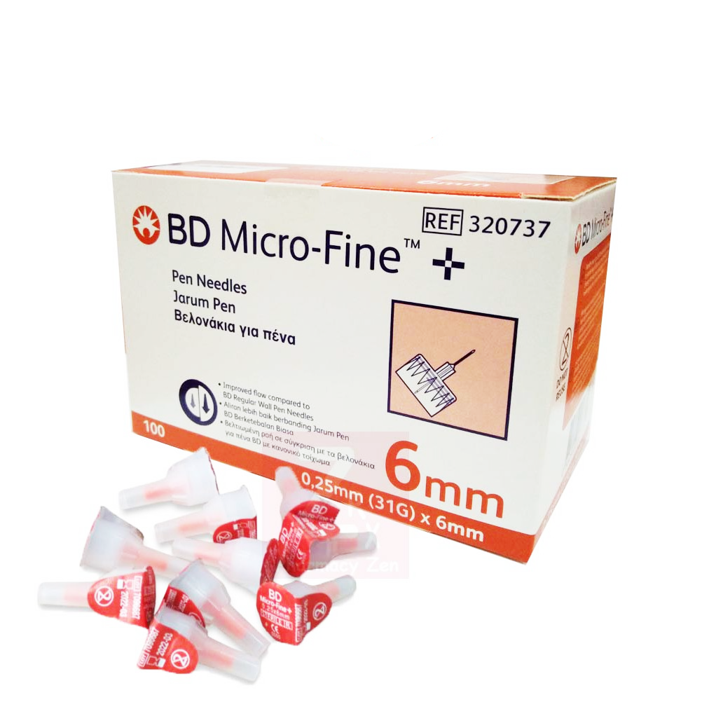 BD Micro Fine 31G (0.25mm X 6mm) Pen Needles 100s - DoctorOnCall Online Pharmacy
