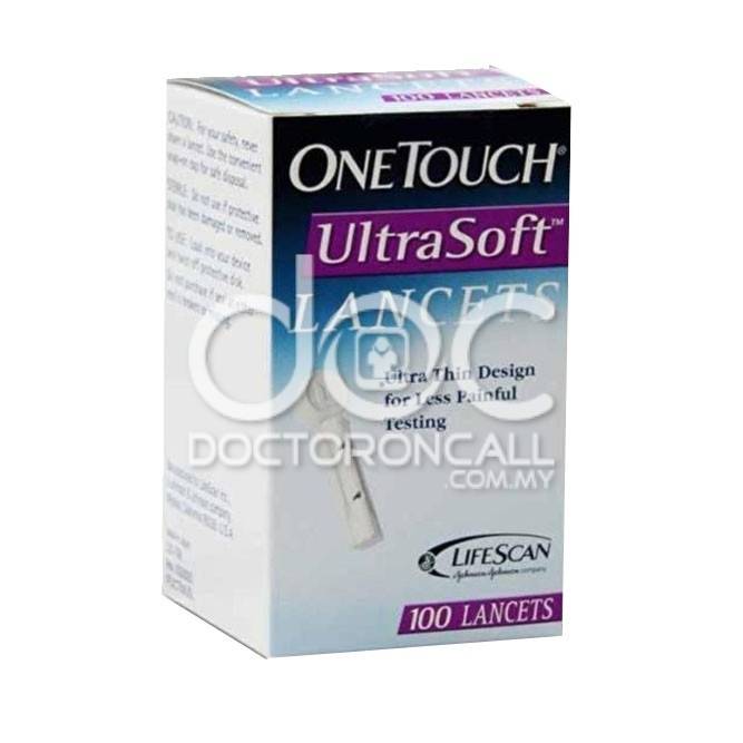 OneTouch Ultra Soft Lancet 100s - DoctorOnCall Farmasi Online