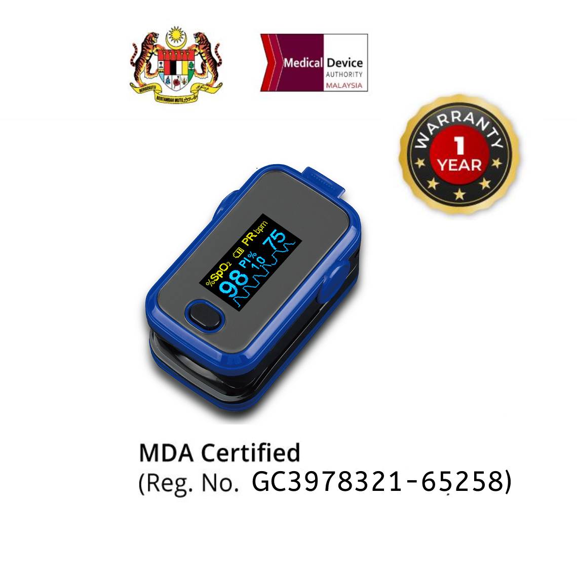 AEON A310 Pulse Oximeter (MDA certified - 1 year warranty) 1s - DoctorOnCall Farmasi Online