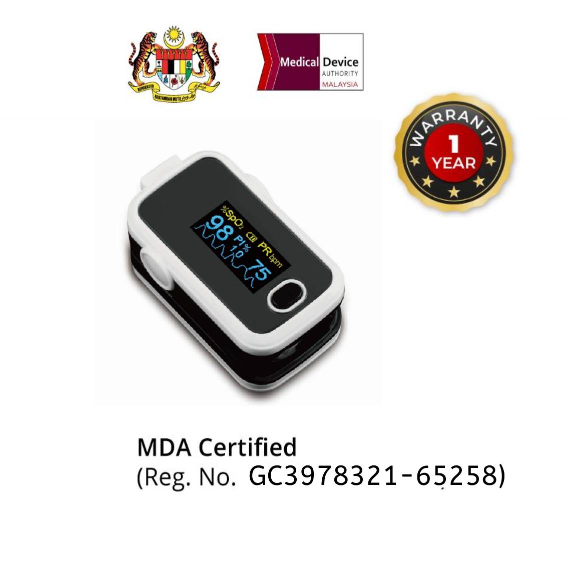 AEON A310 Pulse Oximeter (MDA certified - 1 year warranty) 1s - DoctorOnCall Online Pharmacy