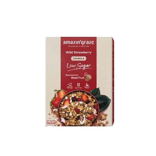 Amazin' Graze Low Sugar Wild Strawberry Granola 250g - DoctorOnCall Online Pharmacy